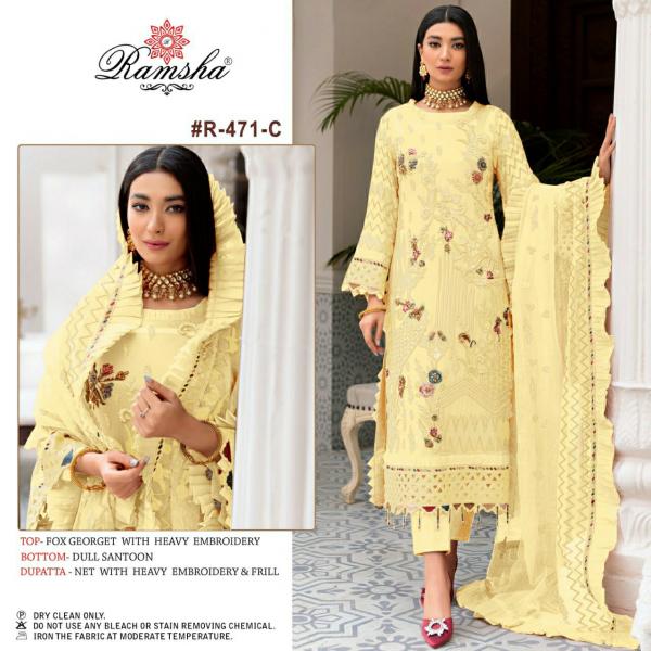 Ramsha R 471 Nx Georgette Designer Exclusive Pakistani Salwar Suit